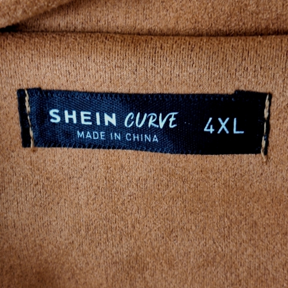 SHEIN Curve Faux Suede Western Cowgirl Equestrian Fringe Jacket Plus Size 4XL - Picture 9 of 10